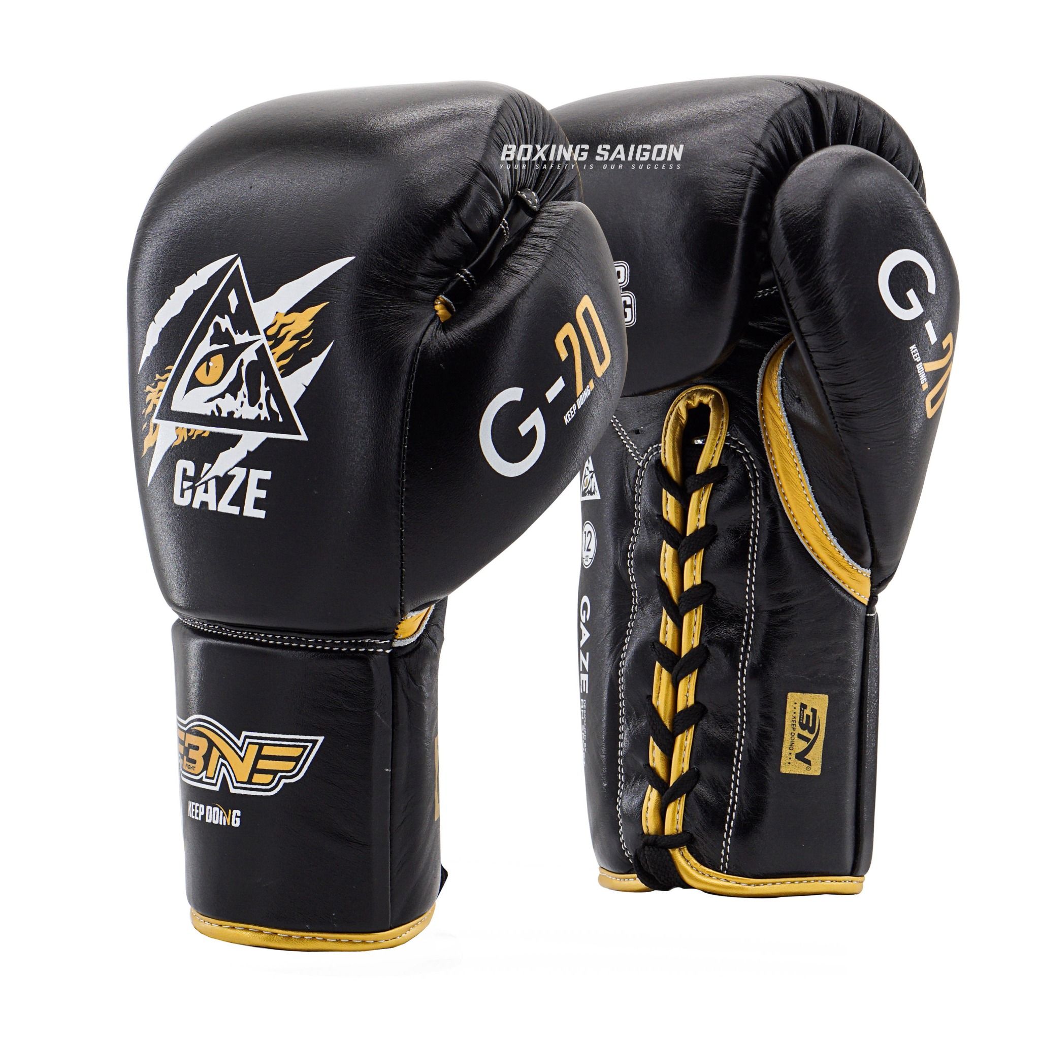 Găng Tay BN G-20 Laces Boxing Gloves - Black