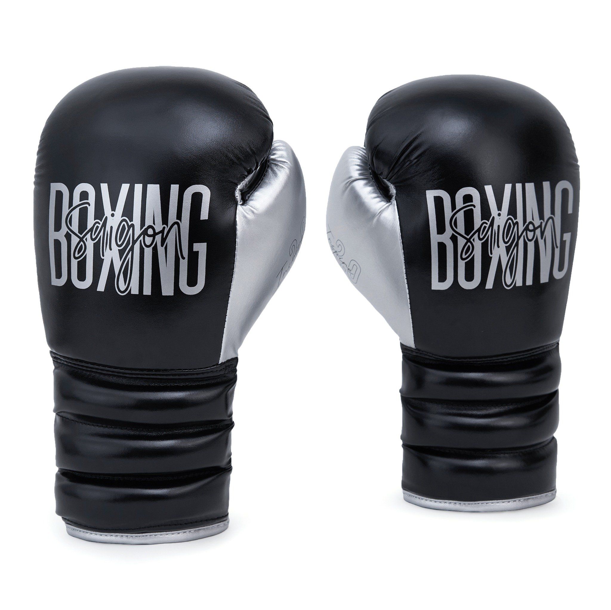 Găng Tay Boxing Saigon Inspire 2.0 - Black/Silver