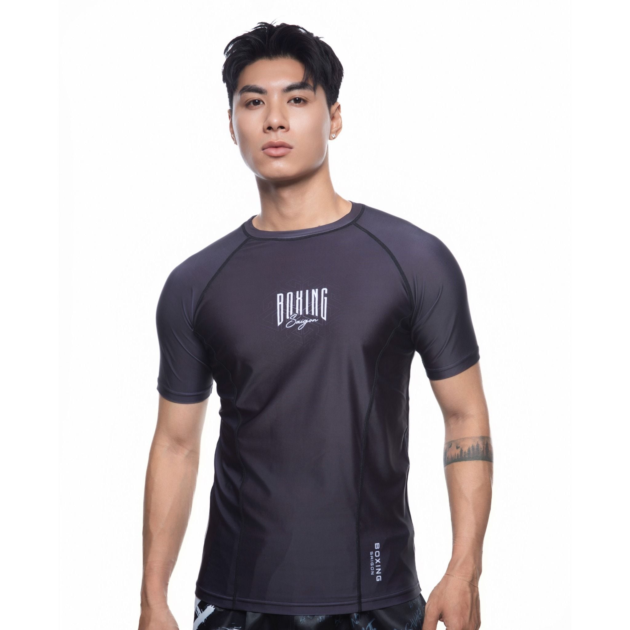 Áo bó Boxing Saigon Hyper Pro Rashguard - Black
