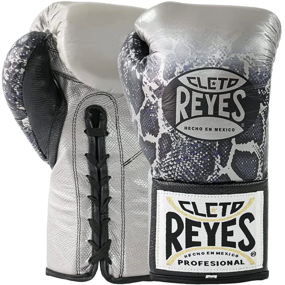 Găng Cleto Reyes Professional Boxing Gloves - Silver/Black Steel Snake