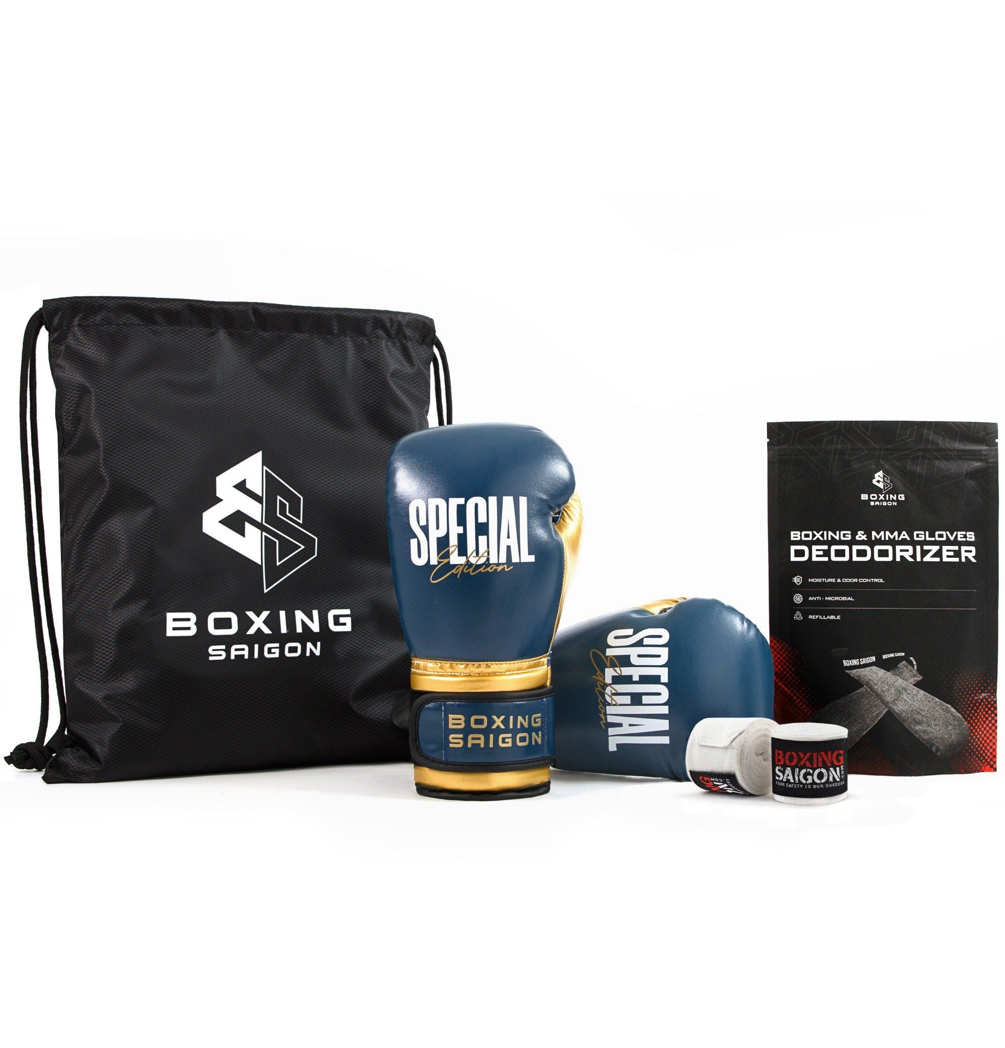Combo Găng Tay Boxing Saigon Special Edition Gloves - Midnight