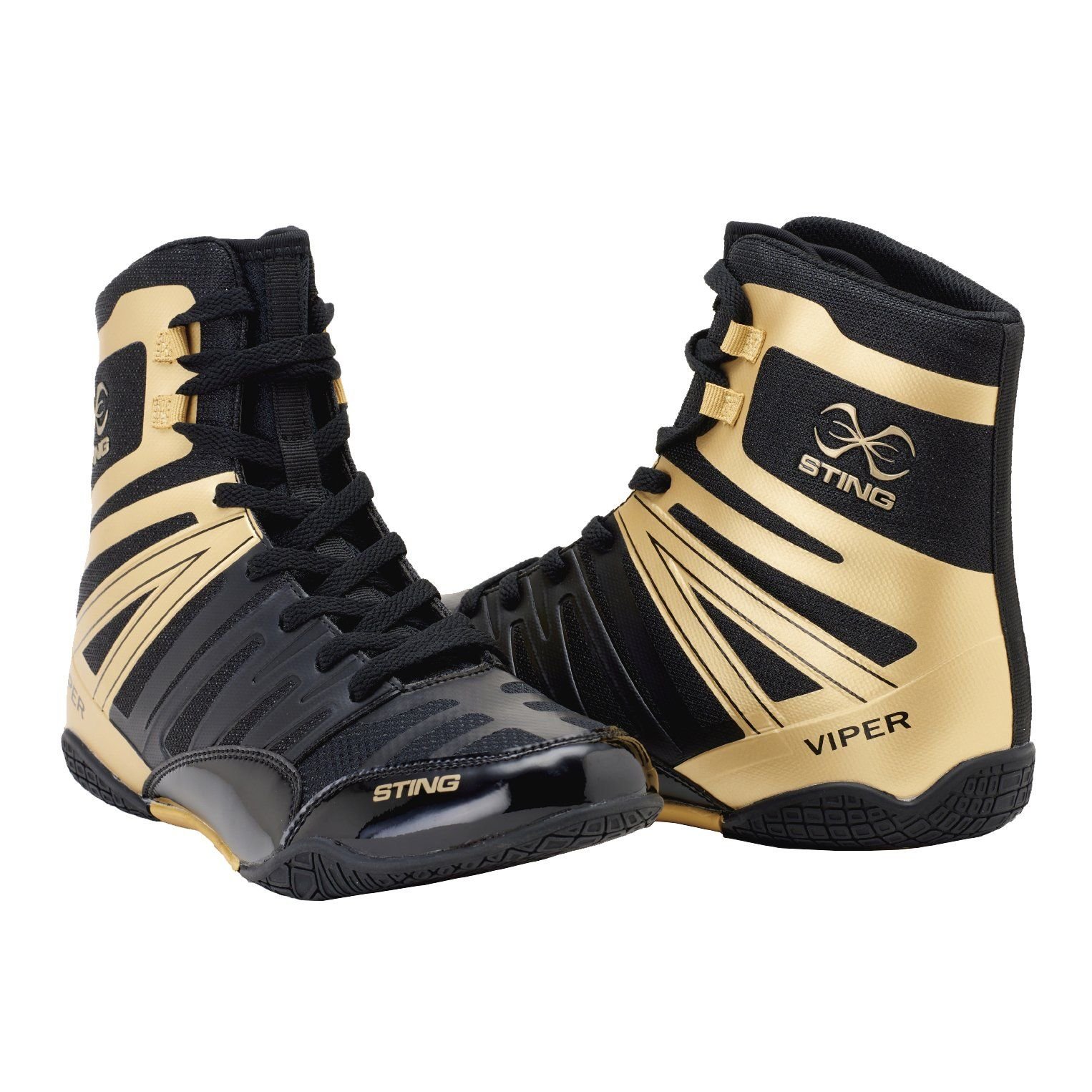 Giày Sting Viper Boxing Shoes - Black/Gold