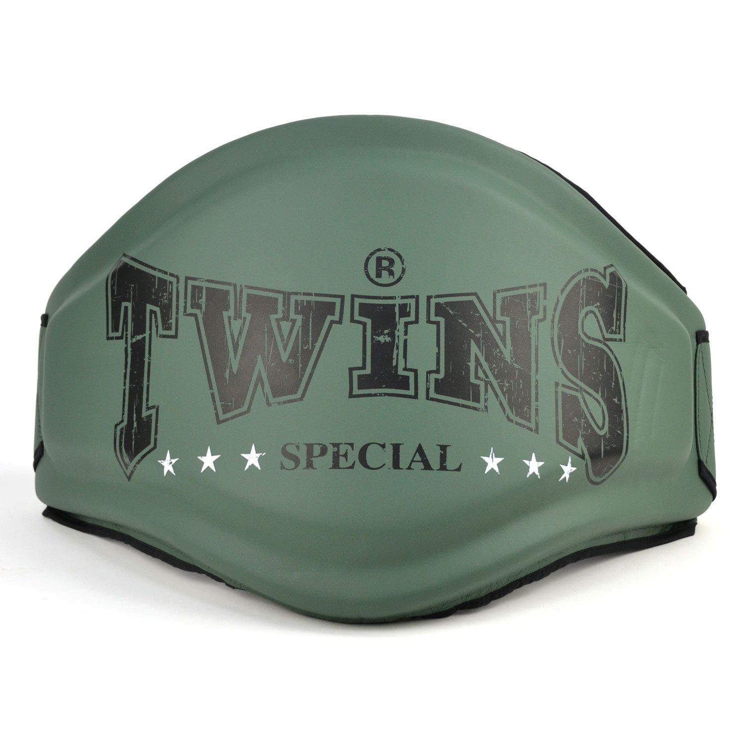 Đai Bụng Twins BEPS4 Special Muay Thai Large Logo Belly Pad - Olive/Black