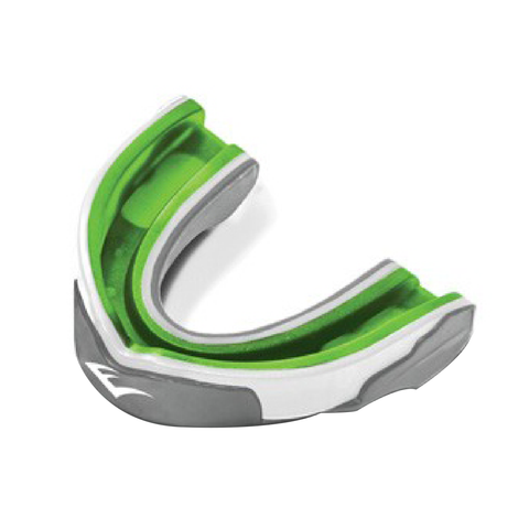 Paradenti Everlast Sport Boxing Evergel A 3 Strati, Verde/bianco, Taglia Unica, Con Custodia, Modello Boil-and-bite
