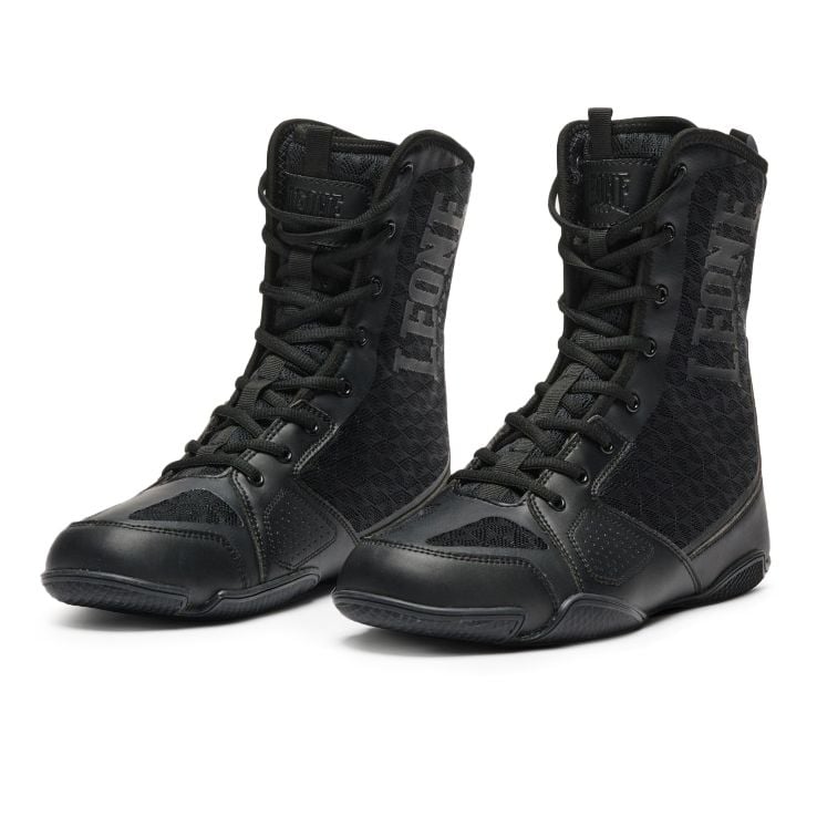 Giày Leone Professional Boxing Shoes - Black