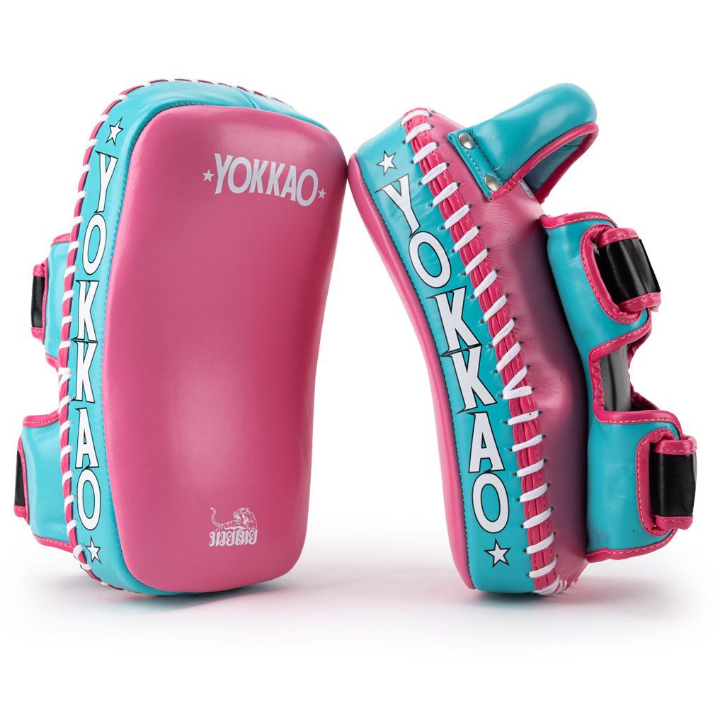 Đích Đá Yokkao KYPCL-19 Curved Kicking Pads - Hot Pink/Island