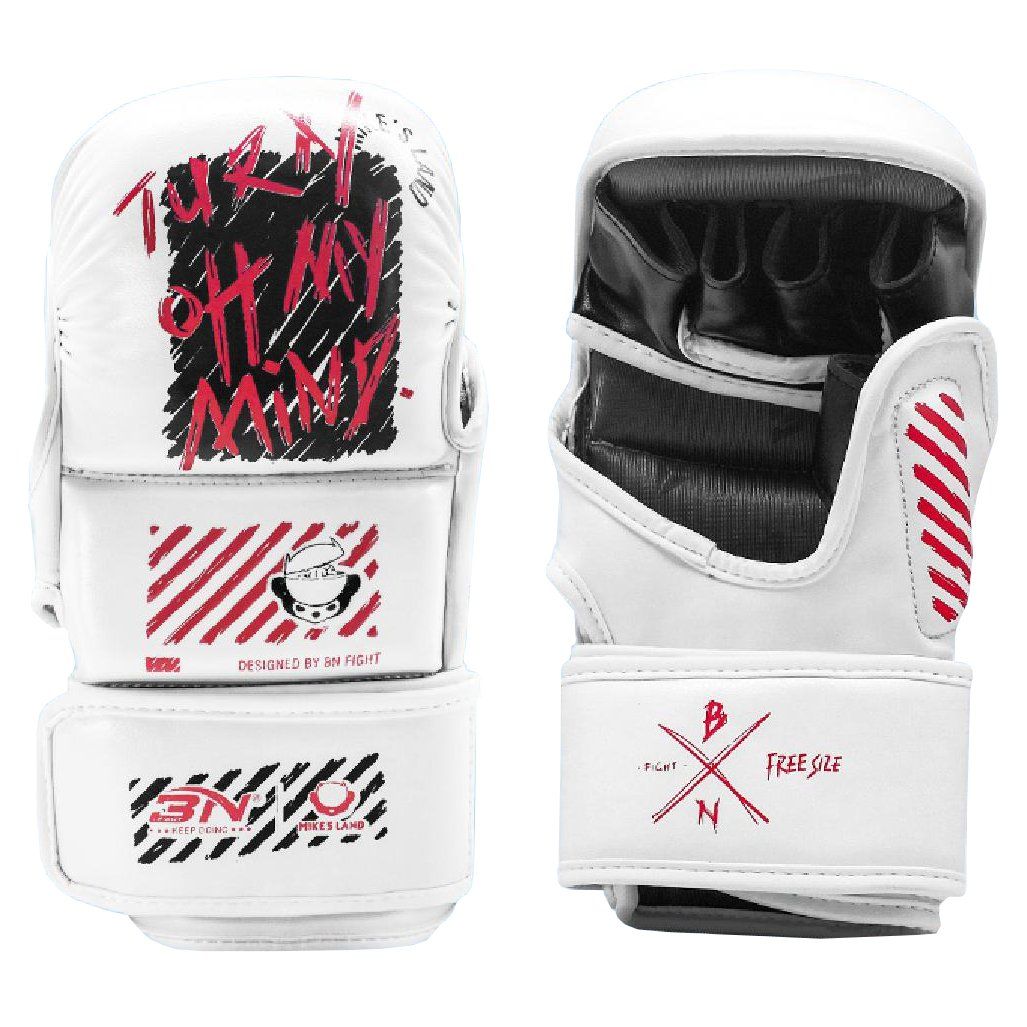 Găng Tay MMA BN Sparring - White/Red