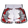 Quần TUFF Muay Thai Boxing Shorts New Retro Style Double Tiger With Red Text