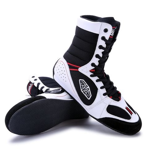 Giày Mingsibo High Top Wrestling Boxing Shoes - White