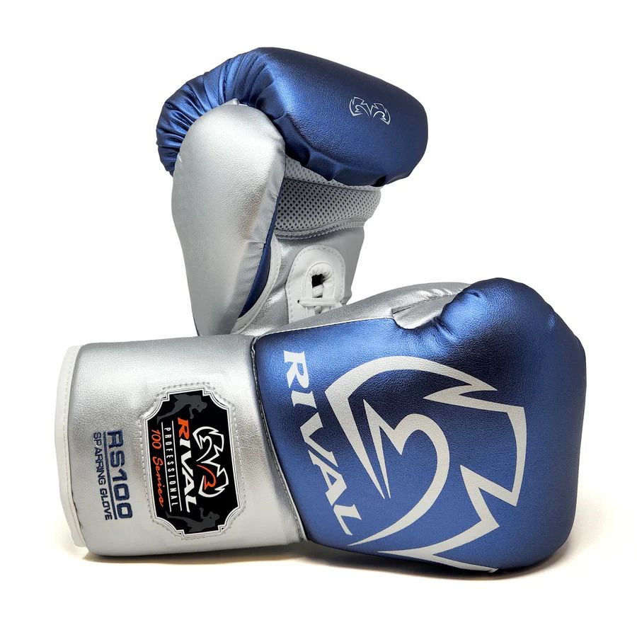 Găng Tay Rival RS100 Professional Sparring Gloves - Blue/Silver