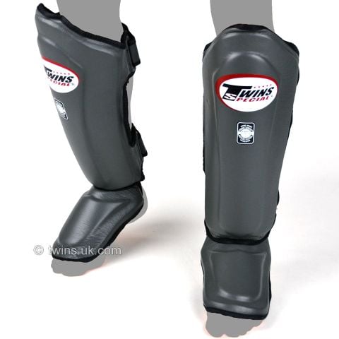 Bảo Hộ Chân Twins SGL10 Double Padded Leather Shinguard - Grey