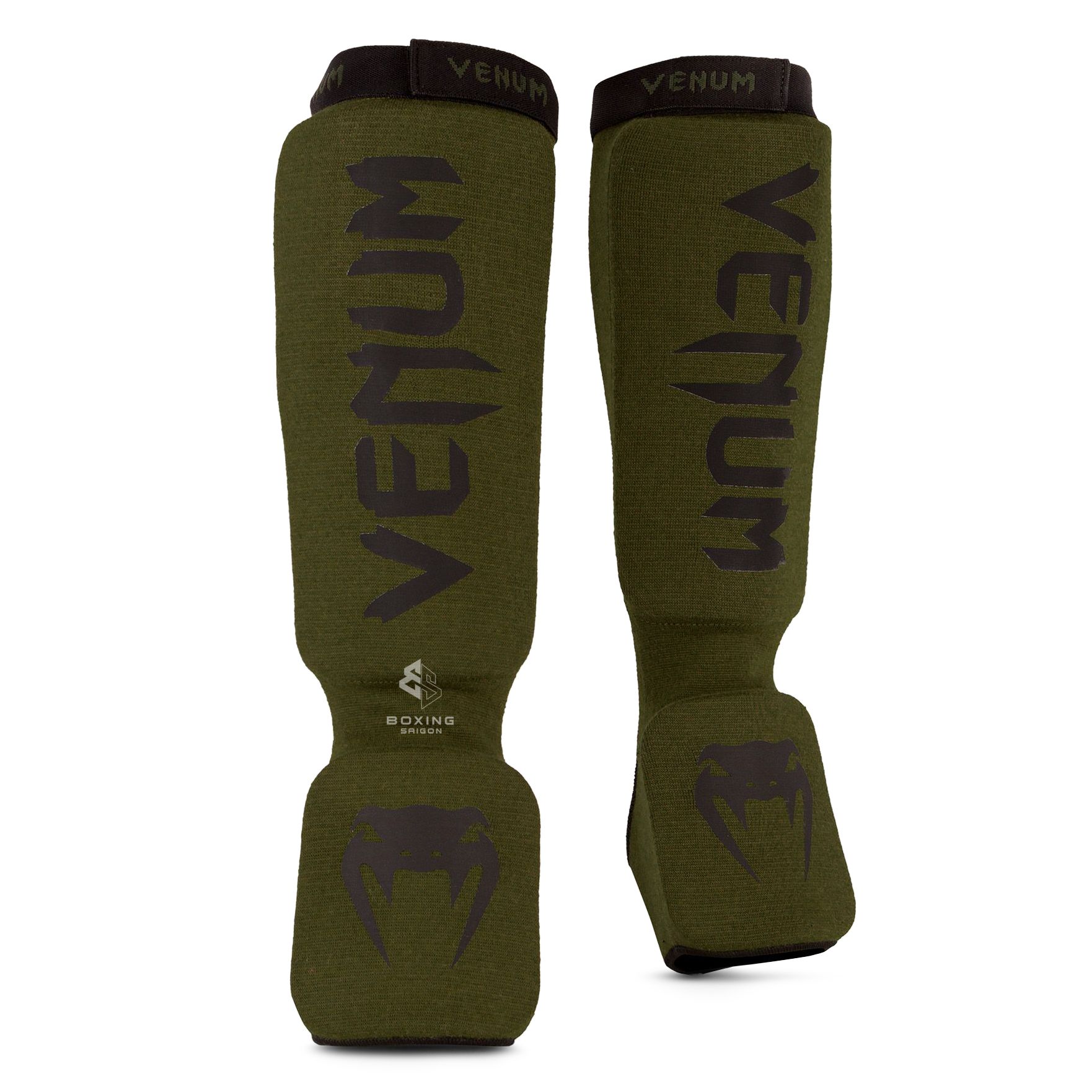 Bảo Hộ Chân Venum Kontact Shin Guards - Khaki/Black