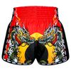 Quần TUFF Muay Thai Boxing Shorts New Retro Style Red Chinese Dragon and Tiger