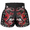 Quần TUFF Muay Thai Boxing Shorts New Retro Style Black Chinese Dragon with Text