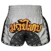 Quần TUFF Muay Thai Boxing Shorts New Retro Style Grey Hanuman Yantra with War Flag