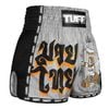 Quần TUFF Muay Thai Boxing Shorts New Retro Style Grey Hanuman Yantra with War Flag
