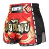 Quần TUFF Muay Thai Boxing Short New Retro Style Red Thai Yantra With Muay Thai Text