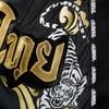 Quần TUFF Muay Thai Boxing Shorts New Retro Style Double Tiger With Gold Text