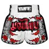 Quần TUFF Muay Thai Boxing Shorts New Retro Style Double Tiger With Red Text