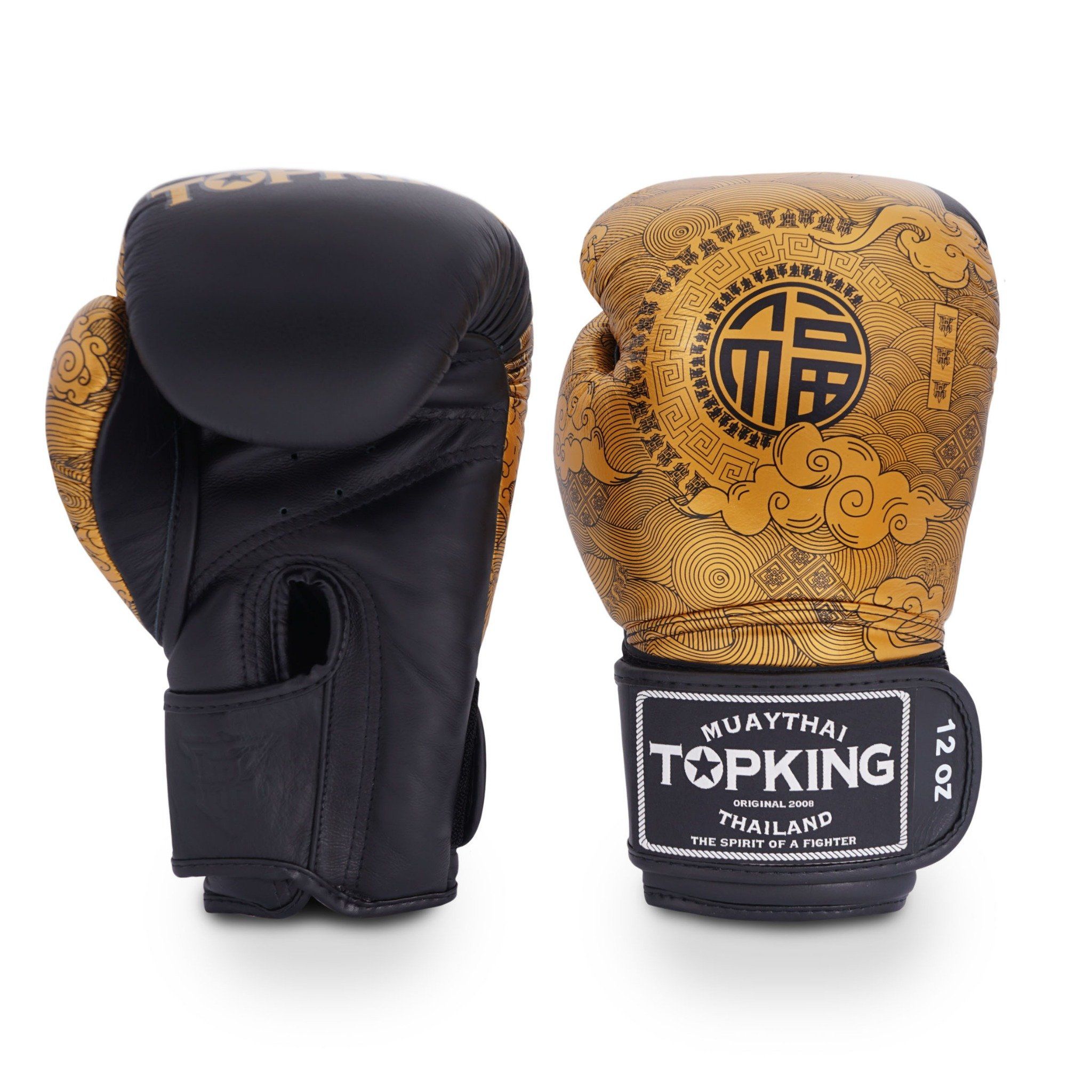 Găng Tay Top King TKBGCT-CN01-222 Happiness Chinese Boxing Gloves - Gold/Black