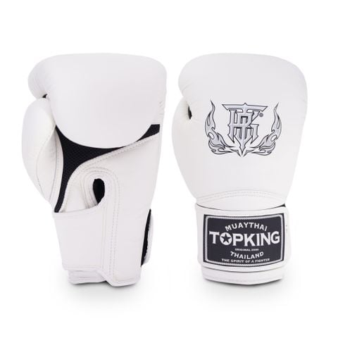 Găng Tay Top King TKBGSA-111 Super Single Tone Boxing Gloves - White