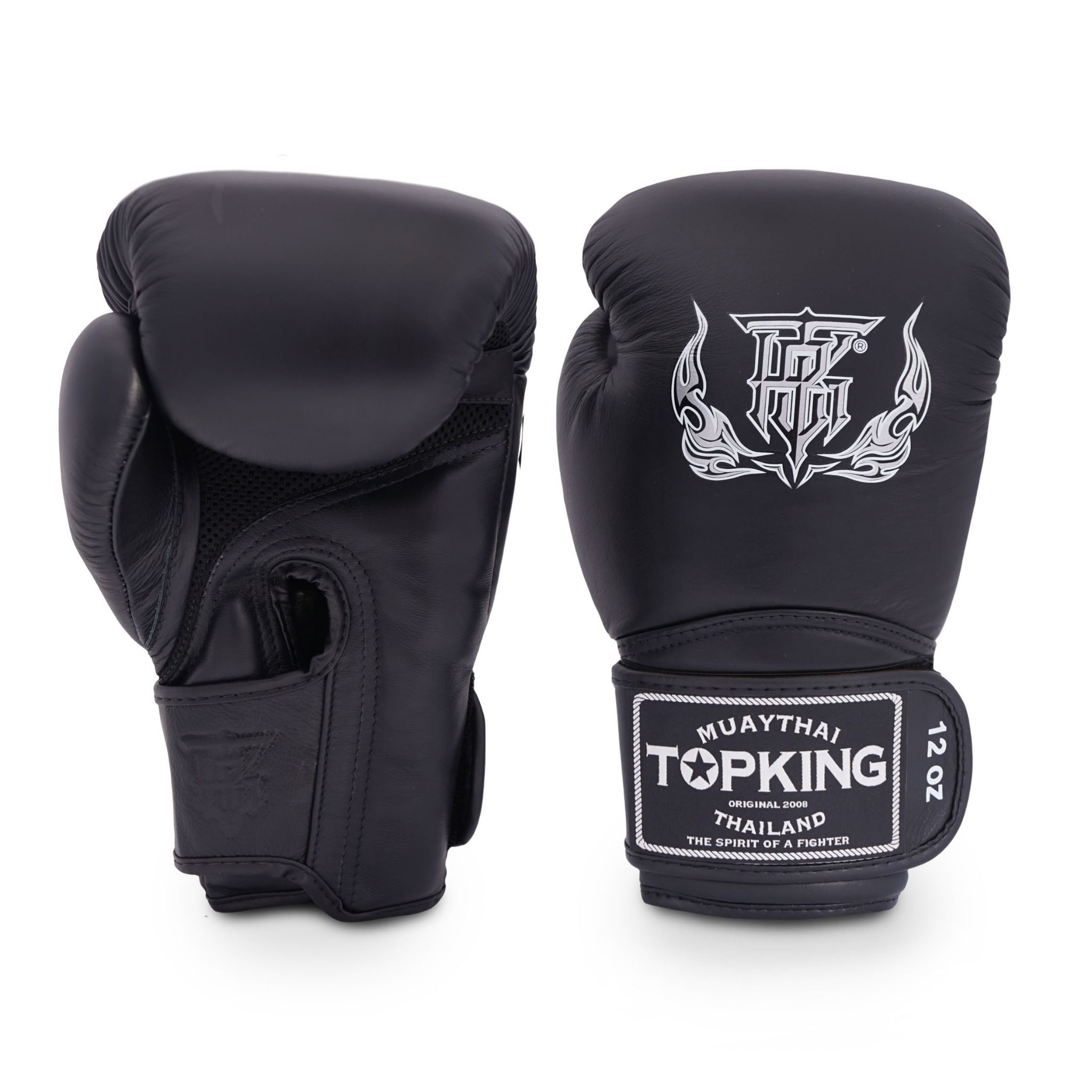 Găng Tay Top King TKBGSA-222 Super Single Tone Boxing Gloves - Black