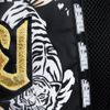 Quần Tuff Muay Thai Boxing Shorts New Retro Style Double Tiger With Gold Text