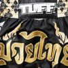 Quần Tuff Muay Thai Boxing Shorts New Retro Style Thai King Of Naga Black