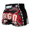 Quần TUFF Muay Thai Boxing Shorts New Retro Style Black Chinese Dragon with Text