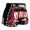 Quần TUFF Muay Thai Boxing Shorts New Retro Style Black Chinese Dragon with Text