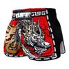 Quần TUFF Muay Thai Boxing Shorts New Retro Style Red Chinese Dragon