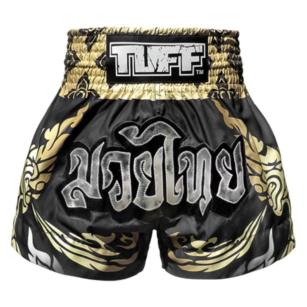Quần Tuff Muay Thai Boxing Shorts Thai King Of Naga Black