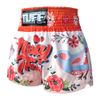 Quần Tuff Muay Thai Shorts Orange Pastel Birds Pattern