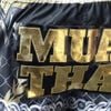 Quần Tuff Muay Thai Boxing Shorts Golden Gladiator In Black