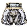 Quần Tuff Muay Thai Boxing Shorts Golden Gladiator In White