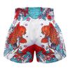 Quần Tuff Muay Thai Boxing Shorts White Japanese Koi Fish