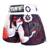 Quần Tuff Muay Thai Boxing Shorts Navy Blue Japanese Drawing Crane Birds