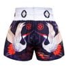 Quần Tuff Muay Thai Boxing Shorts Navy Blue Japanese Drawing Crane Birds