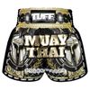 Quần Tuff Muay Thai Boxing Shorts New Retro Style Golden Gladiator In Black