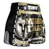 Quần Tuff Muay Thai Boxing Shorts New Retro Style Golden Gladiator In Black