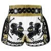 Quần TUFF TUF-MRS202-WHT Muay Thai Boxing Shorts New Retro Style Golden Gladiator in White