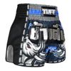 Quần TUFF Muay Thai Boxing Shorts New Retro Style Blue War Elephant