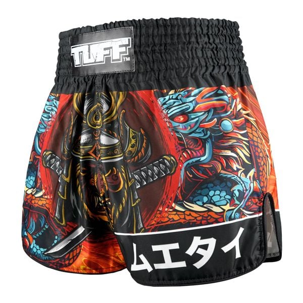 Quần TUFF TUF-RMS103-ORG Muay Thai Boxing Shorts High-Cut Retro Style ...