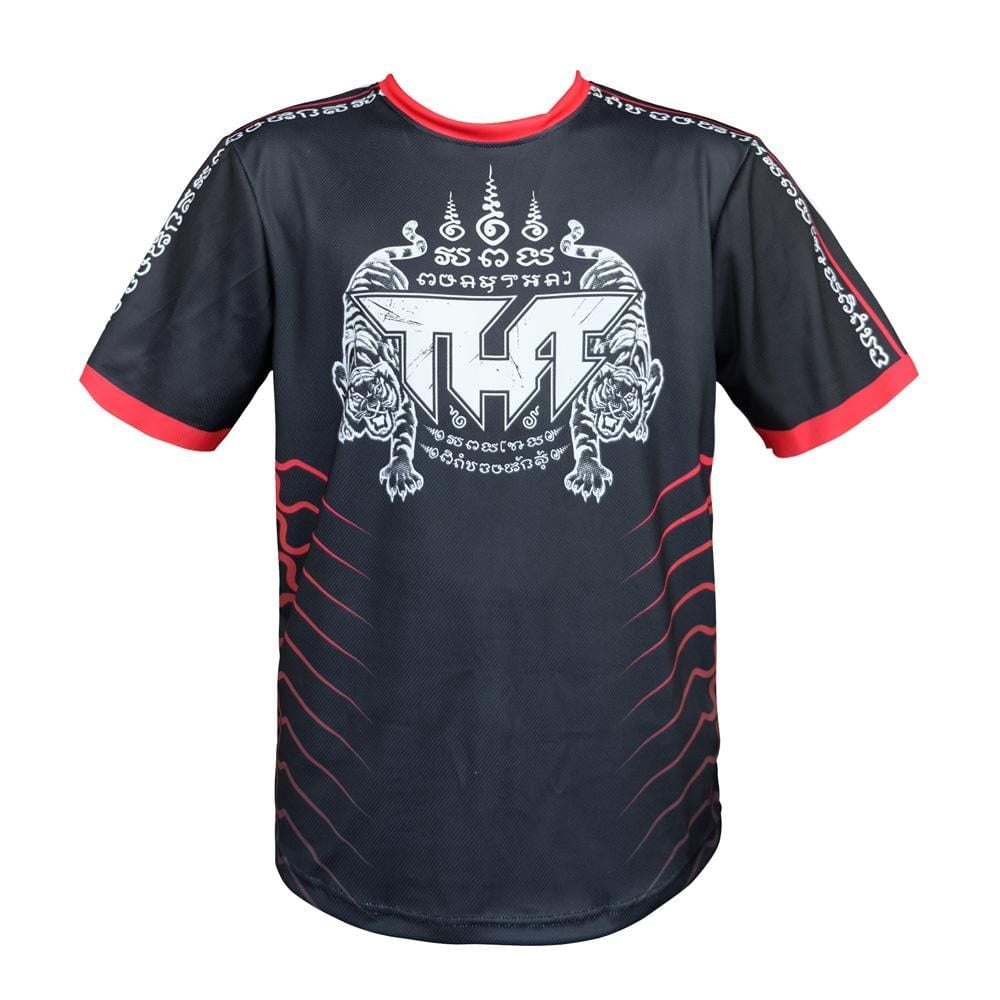 ÁO Tuff Muay Thai Shirt True Power Double Tiger Black