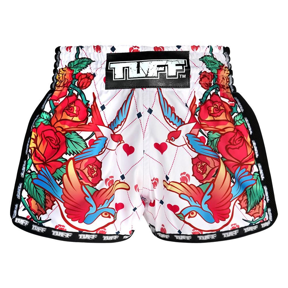 Quần TUFF Muay Thai Boxing Shorts New Retro Style Rose With Birds