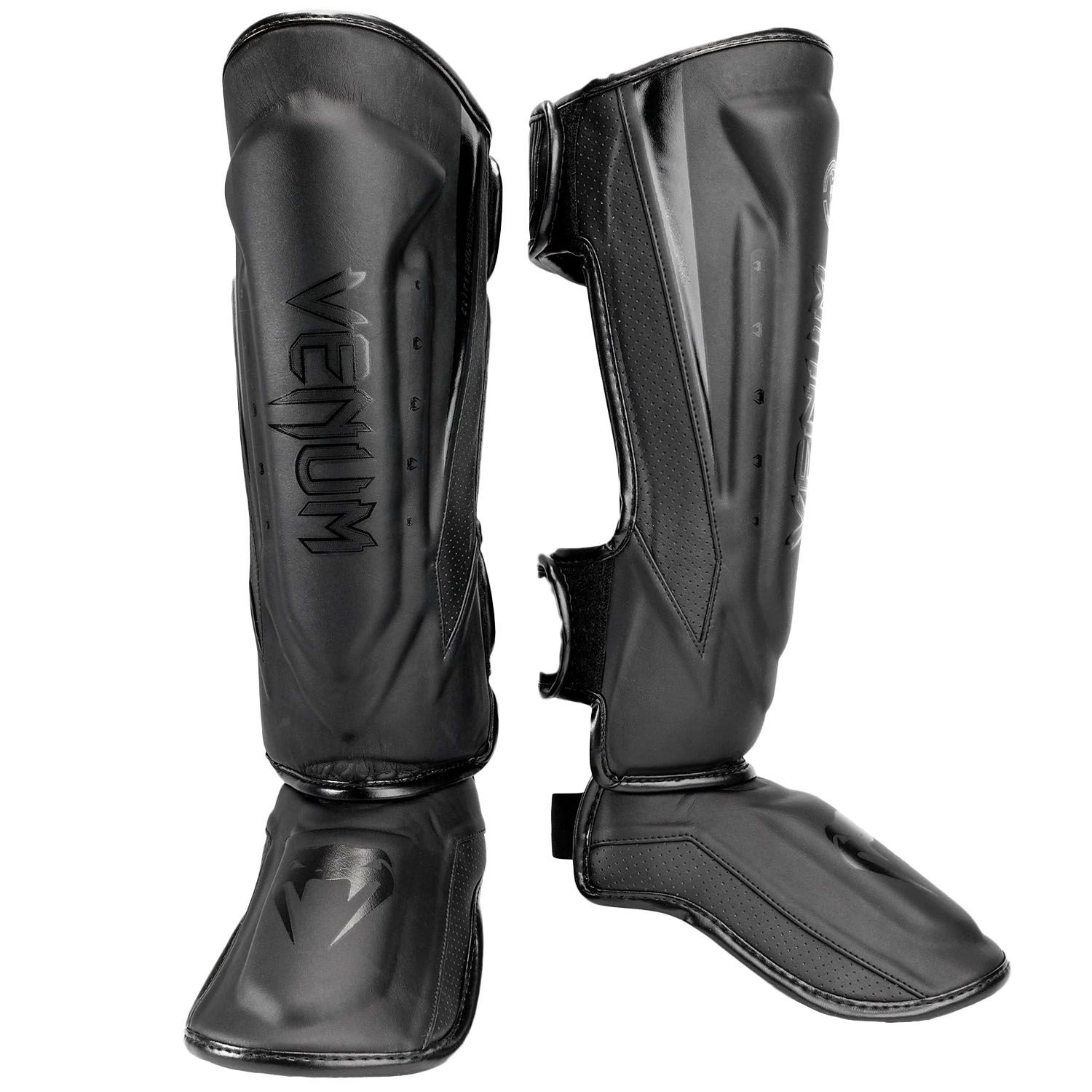 Bảo Hộ Chân Venum Elite Evo Shin Guards - Black/black