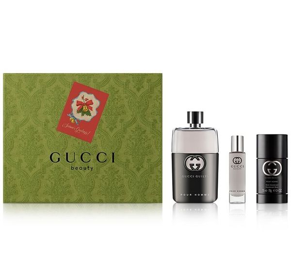 GiftSet Nước Hoa Gucci Guilty Pour Homme EDT ( 90ML+15ML+Lăn Khử Mùi )