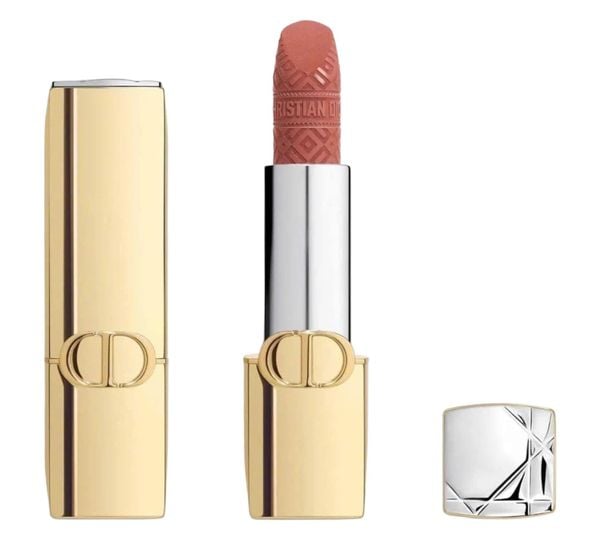 Son Dior 284 Rose Bavarde Velvet Limited - Edition Golden Case