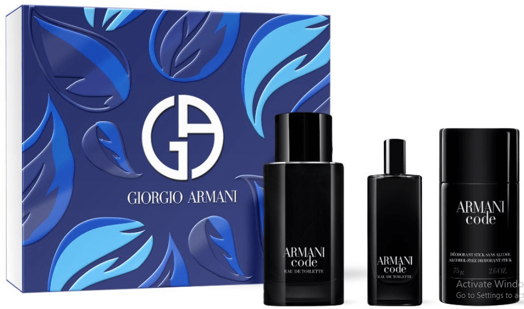 Giftset Nước Hoa Giorgio Armani Code EDT ( 75ML + 15ML + 75G )