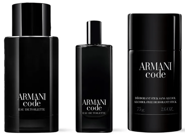 Giftset Nước Hoa Giorgio Armani Code EDT ( 75ML 15ML 75G )